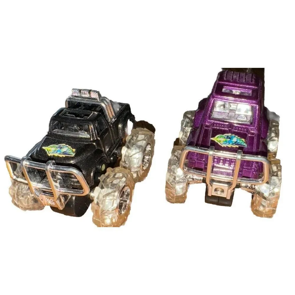 Super Truck Toy VTG 1980's Set Of 2 Rare Black And Purple